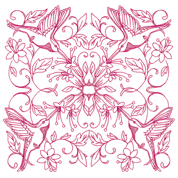 Happy Hummingbird Kaleidoscope Square - Image 9
