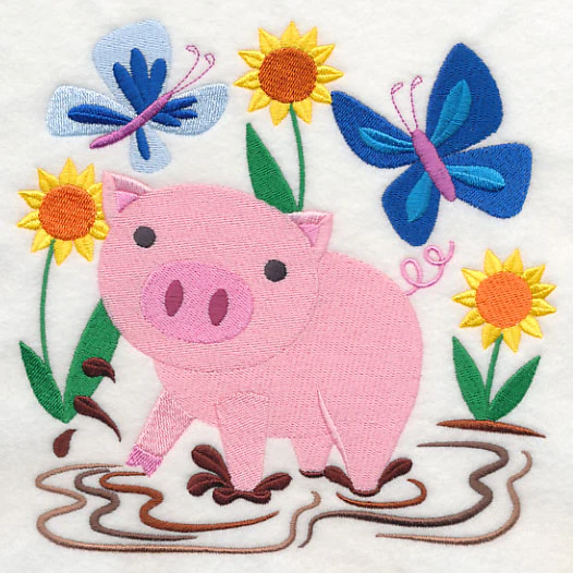 Happy Pig in Mud - Image 2