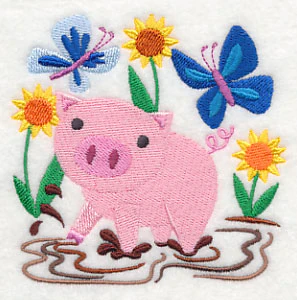 Happy Pig in Mud - Image 5