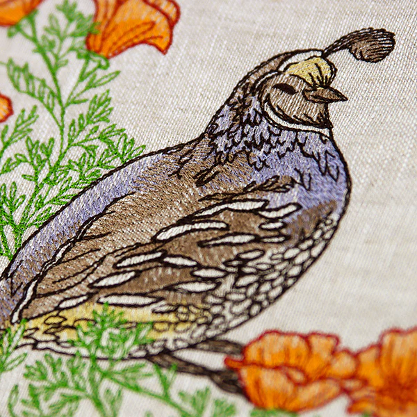 Happy Quail and Poppies - Image 2