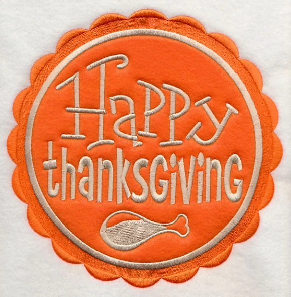 Happy Thanksgiving Stamp (Applique) - Image 6