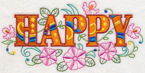 Happy with Vintage Flower Fade - Image 2