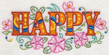 Happy with Vintage Flower Fade - Image 3
