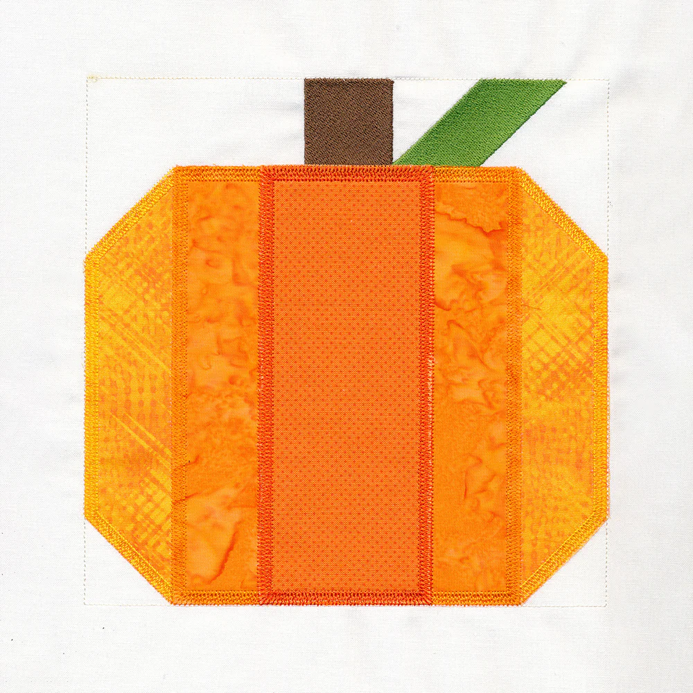 Harvest Pumpkin Quilt Block (In-the-Hoop) - Image 2
