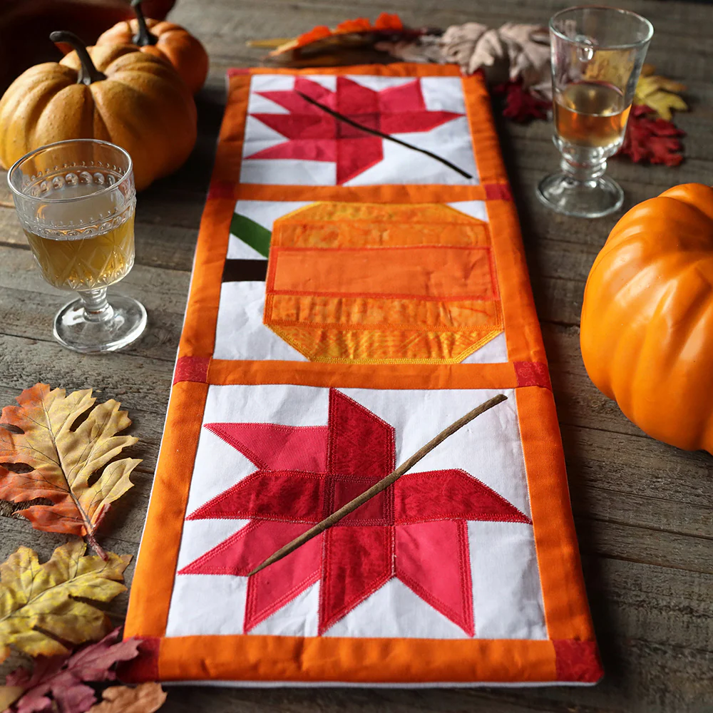 Harvest Pumpkin Quilt Block (In-the-Hoop) - Image 3