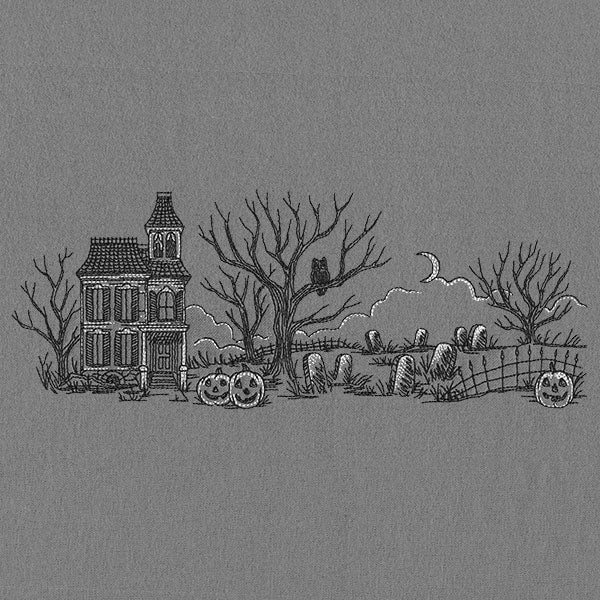 Haunted House Etching Border - Image 2