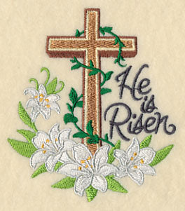 He Is Risen Cross and Lilies - Image 4