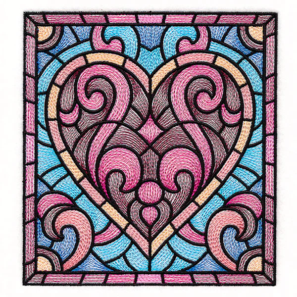 Heart Stained Glass Square - Image 7