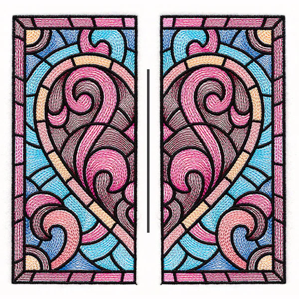 Heart Stained Glass Square - Split - Image 3