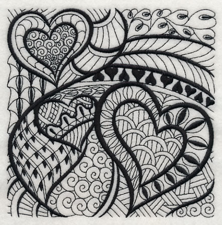 Heartfelt Elegance (Blackwork) - Image 3