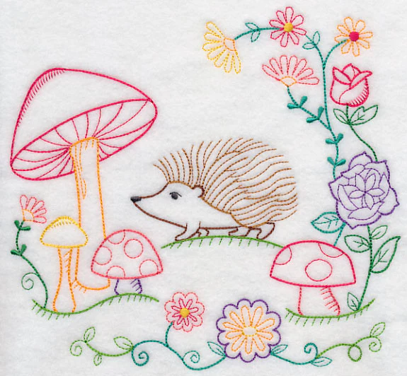 Hedgehog and Mushrooms (Vintage) - Image 5
