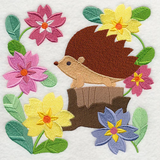 Hedgehog in Flowers - Image 2