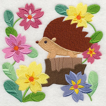 Hedgehog in Flowers - Image 3