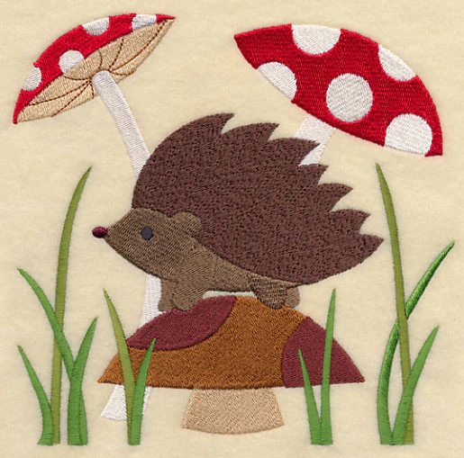 Hedgehog in Mushrooms - Image 2