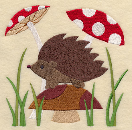 Hedgehog in Mushrooms - Image 3