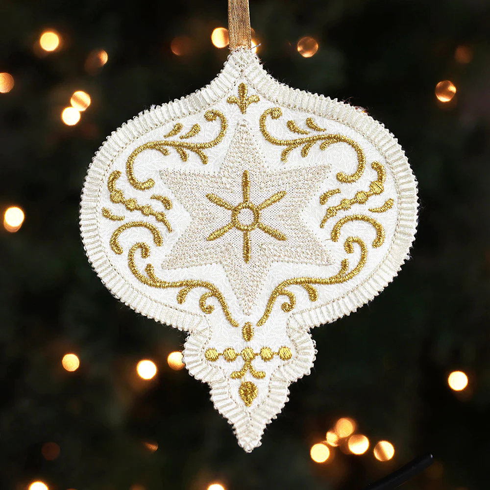 Heirloom Applique Christmas Ornament (In-the-hoop) - Image 6