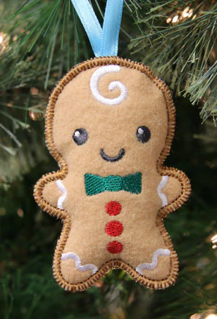 Heirloom Christmas Ornament - Gingerbread Boy (In-the-Hoop) - Image 2