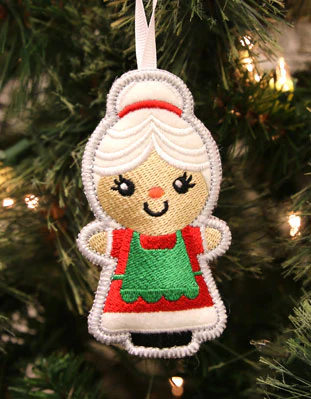 Heirloom Christmas Ornament - Mrs. Claus (In-the-Hoop) - Image 2