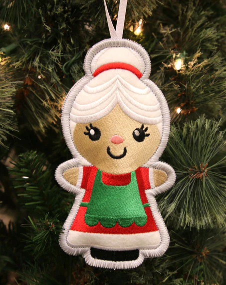 Heirloom Christmas Ornament - Mrs. Claus (In-the-Hoop) - Image 3