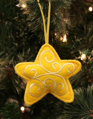 Heirloom Stuffed Ornament - Star (In-the-Hoop) - Image 2