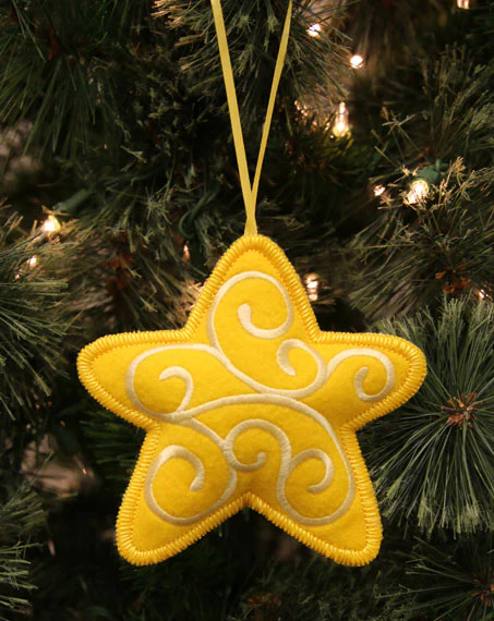 Heirloom Stuffed Ornament - Star (In-the-Hoop) - Image 3