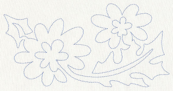 Hen and Flowers Quilting Border (Single Run) - Image 2