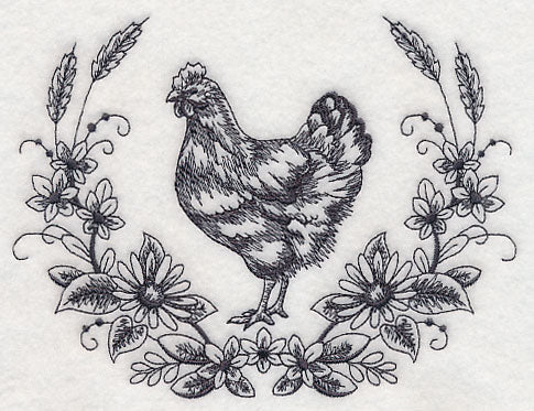 Hen Sketch Wreath - Image 3