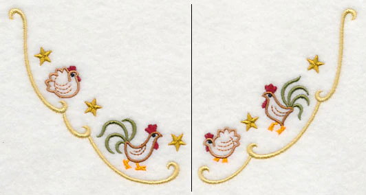 Hens and Roosters Neckline (V-Neck) (Split) - Image 2