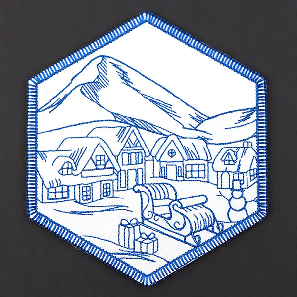 Hexagon North Pole Coaster 1 (In-the-Hoop) - Image 7