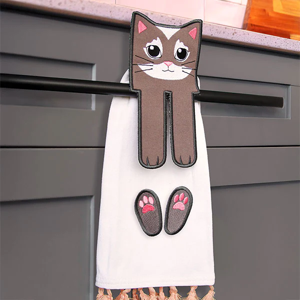 Hey There Kitty Cat Towel Topper (In-the-Hoop) - Image 4
