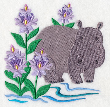 Hippo and Water Hyacinth - Image 4