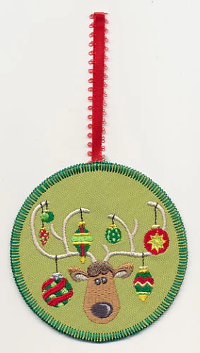 Holiday Antlers - Festive Ornament (In-the-Hoop)