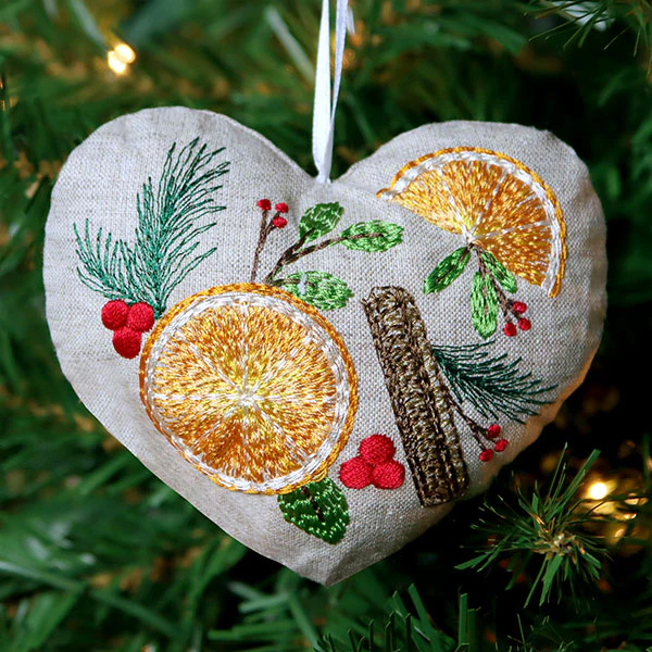 Holiday Spices Heart Ornament (In-the-Hoop) - Image 3