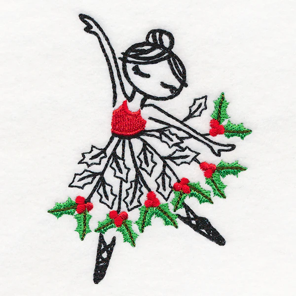 Holly & Berries Ballerina - Image 3
