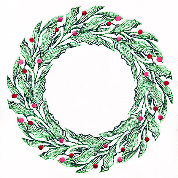 Holly & Berries Christmas Wreath - Image 8