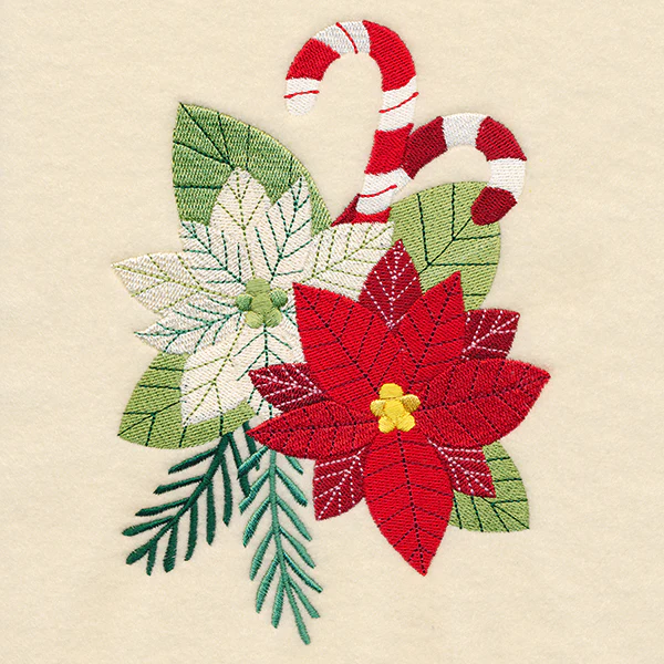 Holly Jolly Poinsettia Bouquet - Image 3