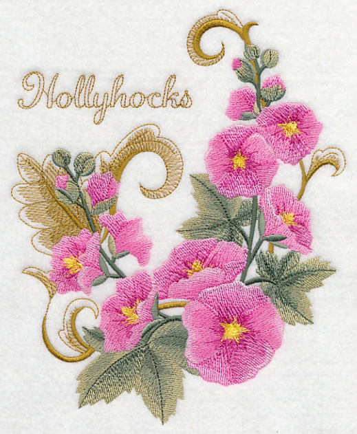 Hollyhocks with Flourish - Image 5