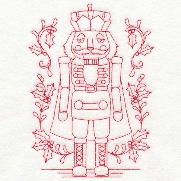 Home for Christmas - Nutcracker (Redwork) - Image 2