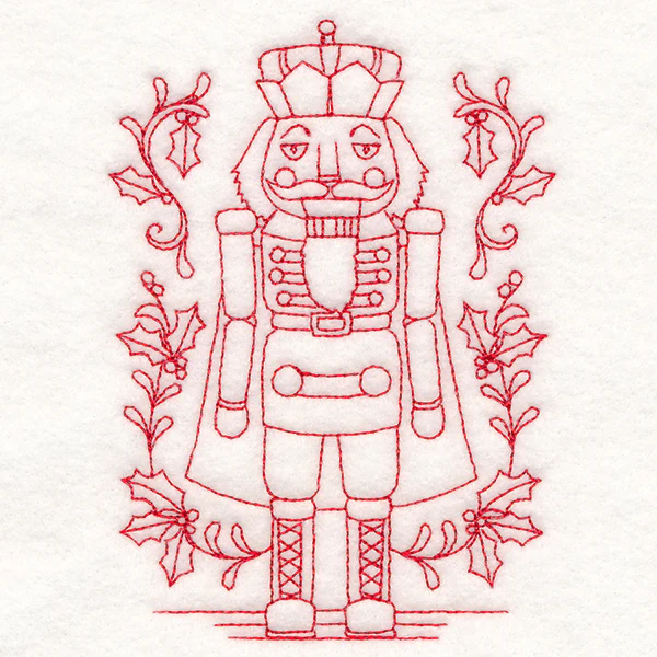 Home for Christmas - Nutcracker (Redwork) - Image 4