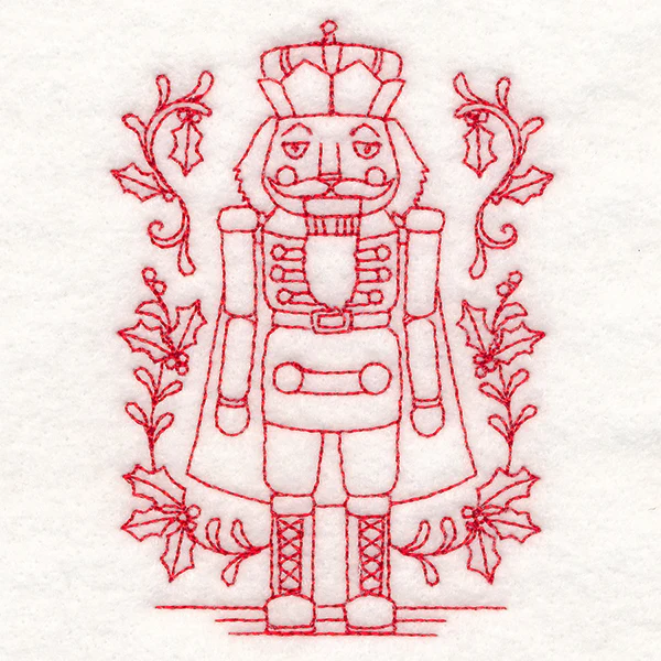 Home for Christmas - Nutcracker (Redwork) - Image 5