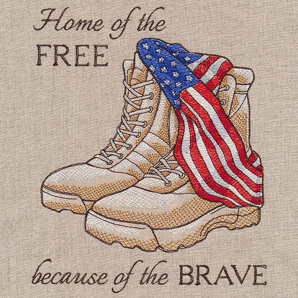 Home of the Free Serviceman Boots with American Flag - Image 2