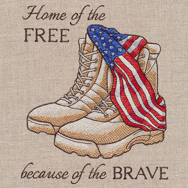 Home of the Free Serviceman Boots with American Flag - Image 3