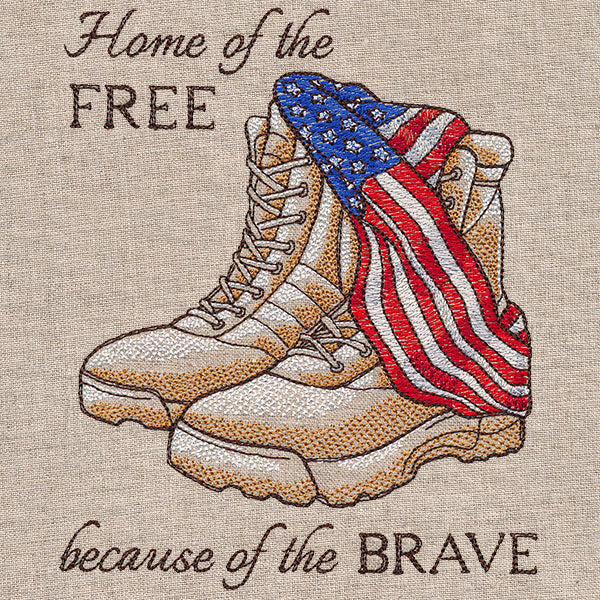 Home of the Free Serviceman Boots with American Flag - Image 4
