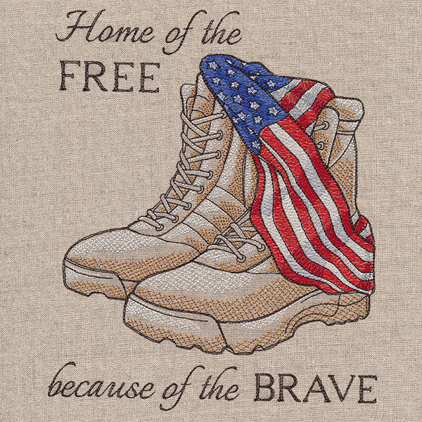 Home of the Free Serviceman Boots with American Flag - Image 5
