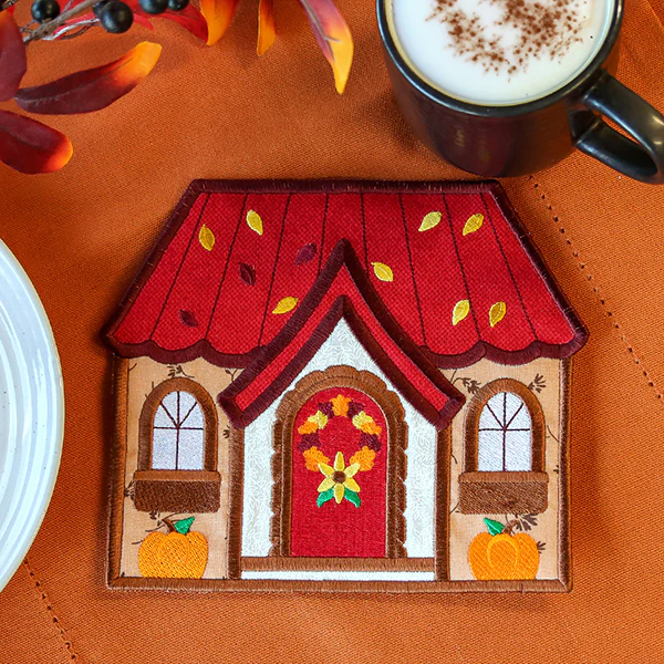 Home Sweet Autumn Home Trivet (In-the-Hoop) - Image 3