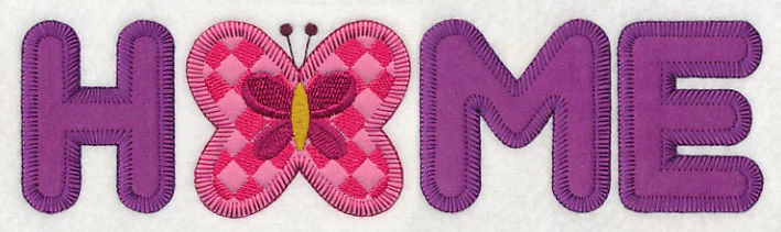 Home with Butterfly (Heirloom Applique) - Image 2