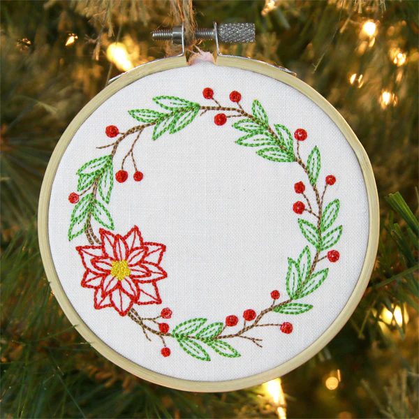 Homespun Poinsettia Wreath - Image 4