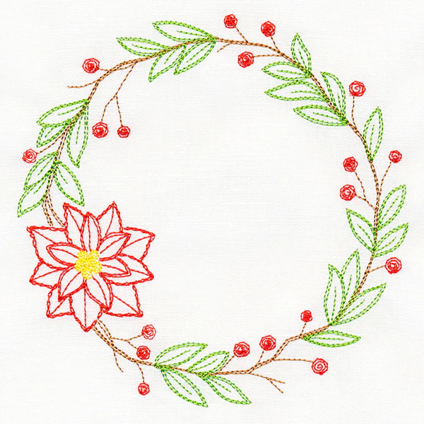 Homespun Poinsettia Wreath - Image 7