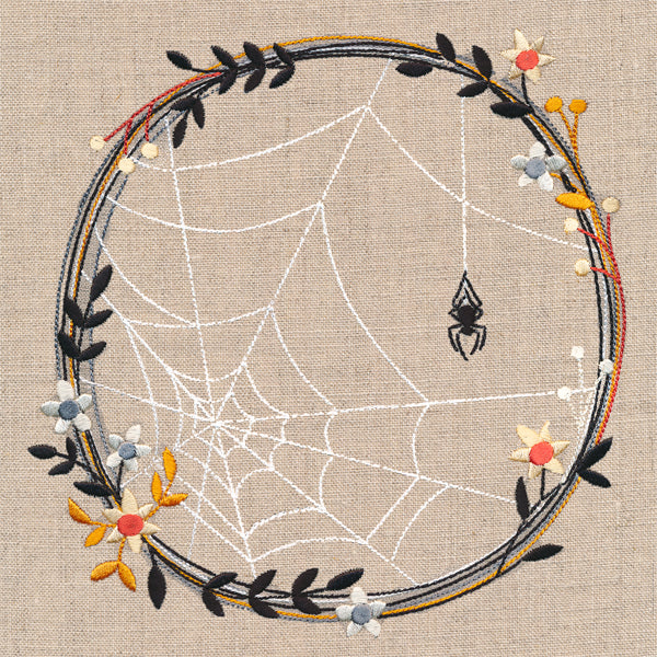 Homespun Web Wildflower Wreath - Image 2