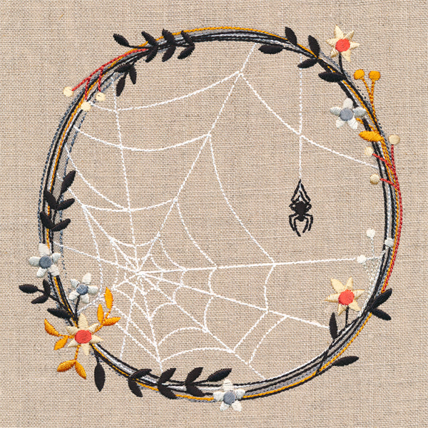Homespun Web Wildflower Wreath - Image 3